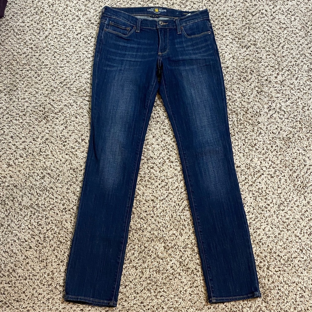 NWOT Lucky Brand sweet straight fit dark wash cotton denim jeans - size 2/26